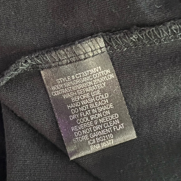 Sanctuary Puff-Sleeve Black Short Sleeve Top Blouse Mock Neck - Small - Picture 6 of 7